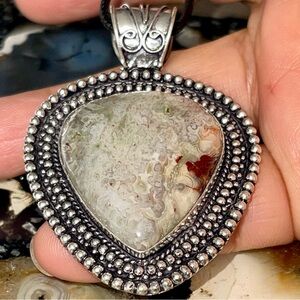 Crazy Lace Agate Pendant 2 1/4”